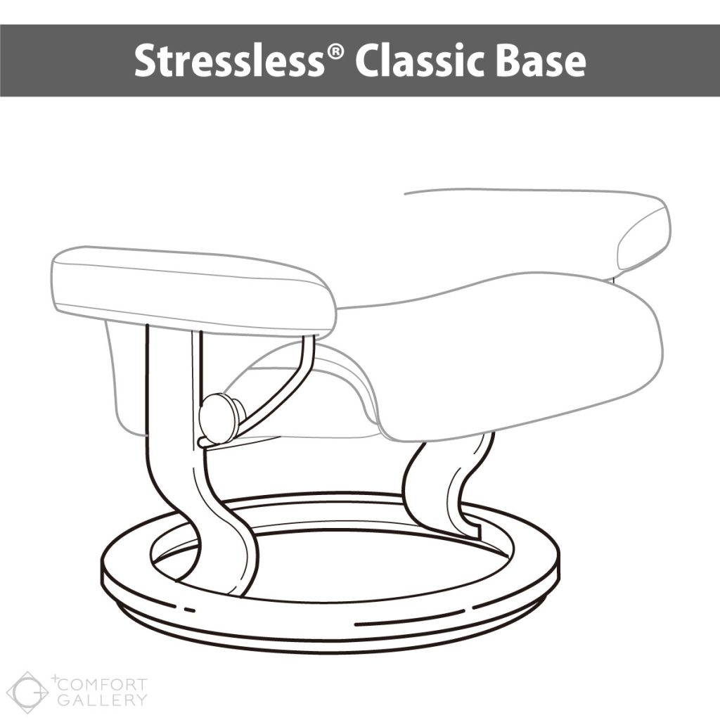 ストレスレス®リクライニングチェアの脚部デザイン「クラシックベース」